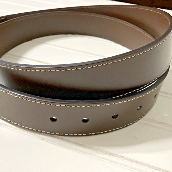 Carhartt Men's Leather Brown with Top Stitching Belt Size 44 - Picture 4 of 7